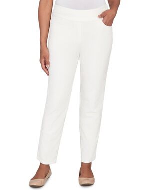 NWT Alfred Dunner Straight-Leg Corduroy Pants in White Size 8P, 12P & 14P